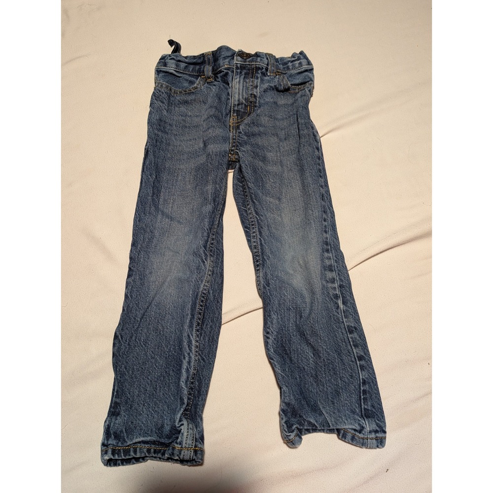 OshKosh Bgosh Classic Blue Jeans Boys 4T Medium Wash Adjustable Waist Denim